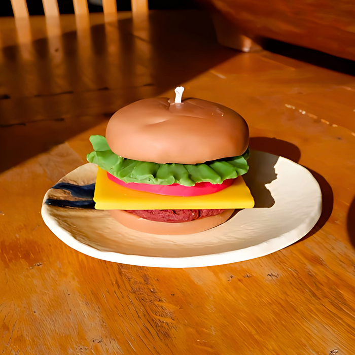 McCandlestock’s Big Wick Vegan Cheeseburger Candle