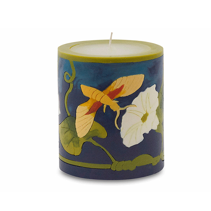 Medium Inlay Pillar Candle