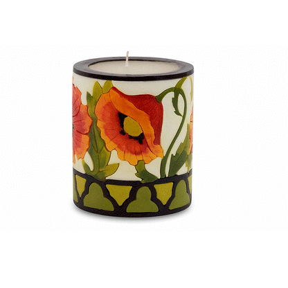 Medium Inlay Pillar Candle