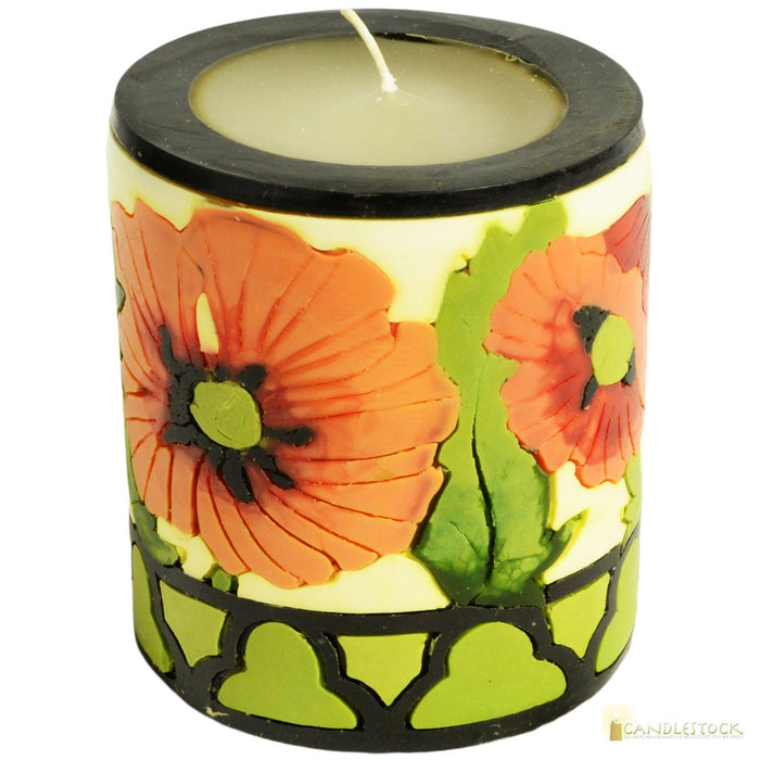 Medium Inlay Pillar Candle - Candlestock.com
