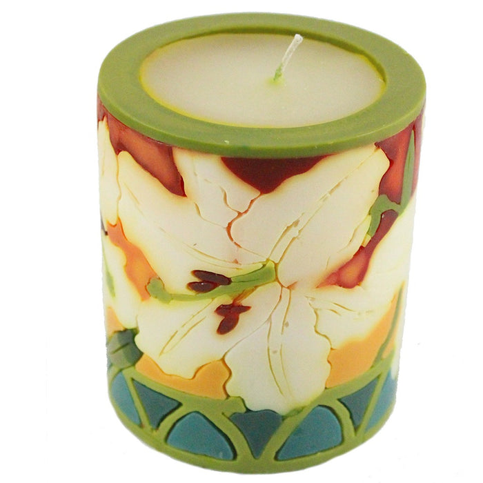 Medium Inlay Pillar Candle - Candlestock.com