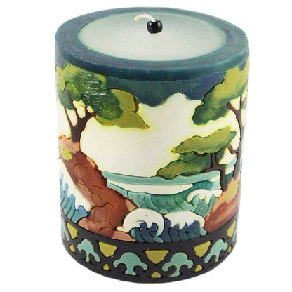 Medium Inlay Pillar Candle - Candlestock.com