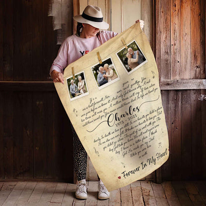 Memorial Blankets For Loss Of Mother, Personalized Bereavement Gifts For Funerals, In Loving Memory Gift, Personalized Photo Blanket