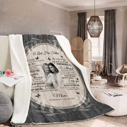 Memorial Blankets With Pictures A Limb Has Fallen For Loss Of Mother