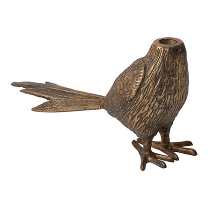 Metal Pheasant Taper Candle Holder