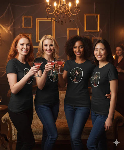 Midnight Glamour: Bewitching Pinup Halloween Tee