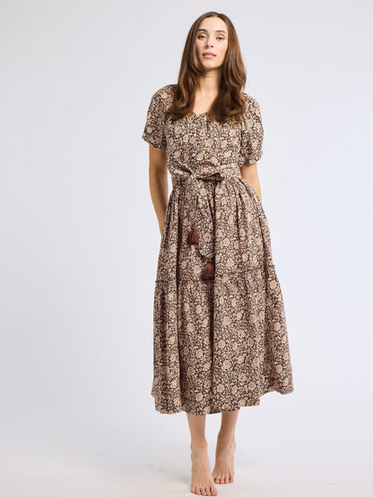 Françoise Skirt in Cocoa Floral