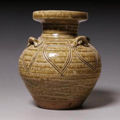 Ming Dynasty, Green Glazed Ceramic Vessel