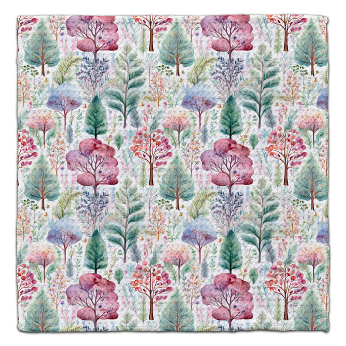 Multi Color Trees Waffle Weave Washcloth