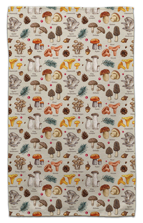 Mushrooms w/Names Eco-Friendly Towel - CJ Bella Co.