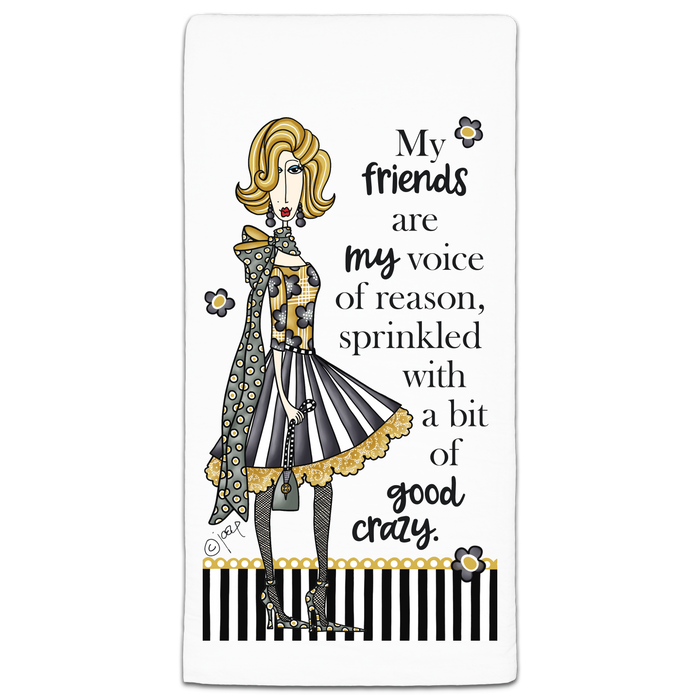 "My Friends Are My Voice" Dolly Mama's by Joey Flour Sack Towel - CJ Bella Co.