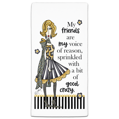 "My Friends Are My Voice" Dolly Mama's by Joey Flour Sack Towel - CJ Bella Co.