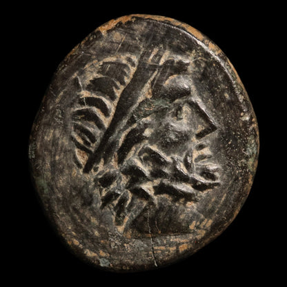 Mysia, City of Pergamon, AE Unit, Asclepius (God of Medicine) - 133 to 27 BCE - Greek World