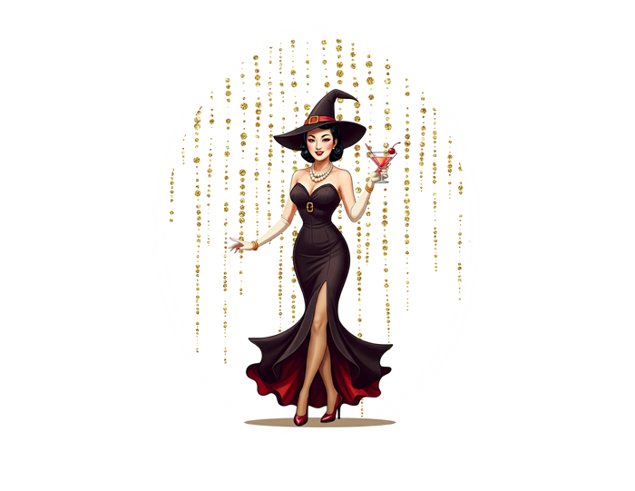 Mystic Empress: Bewitching Pinup Halloween Tee
