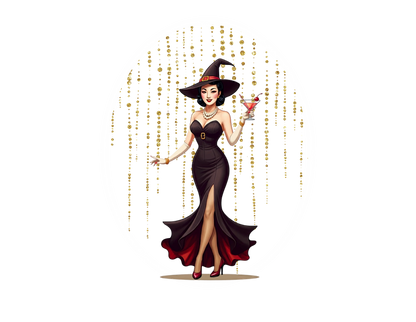 Mystic Empress: Bewitching Pinup Halloween Tee