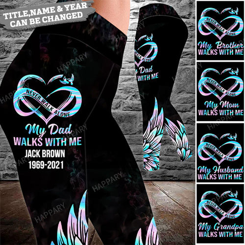 Never Walk Alone Memorial in Heaven Personalized All Over Print Legging