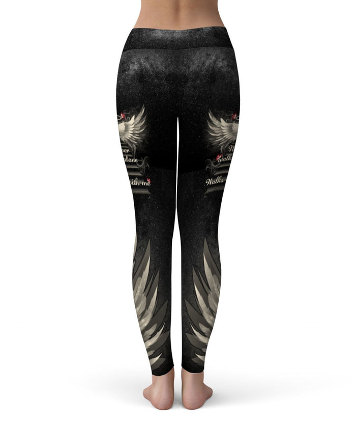 Never Walk Alone My Love Walks With Me Personalized All Over Print Legging