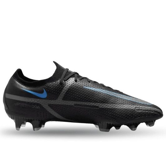 Nike Phantom GT2 Elite FG Soccer Cleats(Black/Iron Grey) | SoccerWearhouse