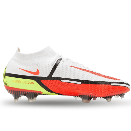 Nike Phantom GT2 Elite FG (White/Bright Crimson) | SoccerWearhouse