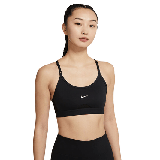 Nike Womens Dri-Fit U-Neck Sports Bra (Black) | SoccerWearhouse