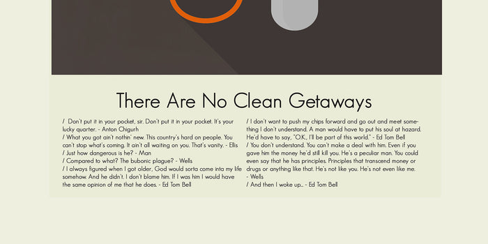 No Country for Old Men Inspired Mid-Century Modern Print | 12"x18" or 18"x24" Print only