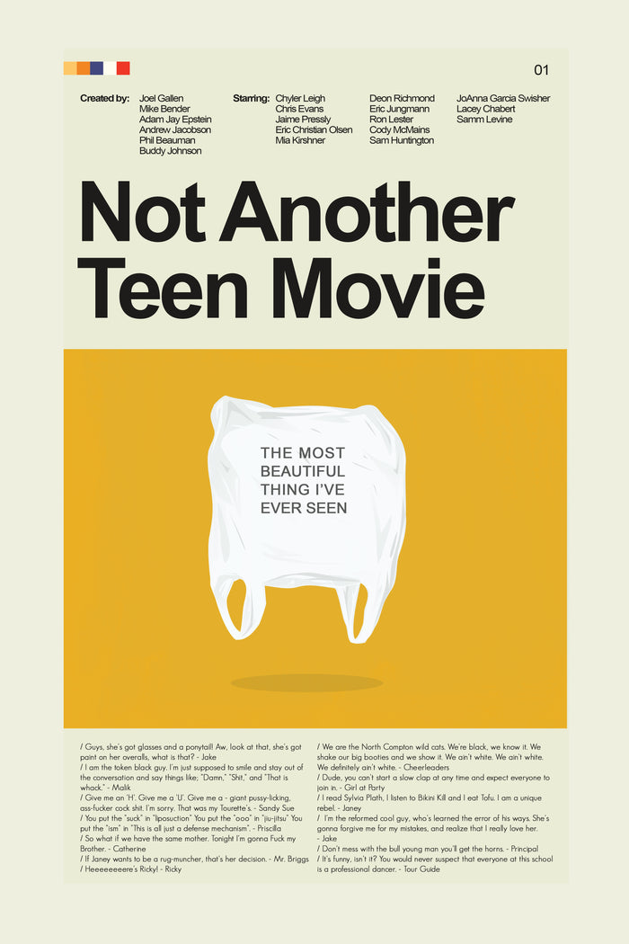 Not Another Teen Movie - Plastic Bag | 12"x18" or 18"x24" Print Only