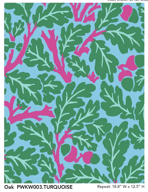 Oak / Turquoise by Kaffe Fassett x William Morris & Co.