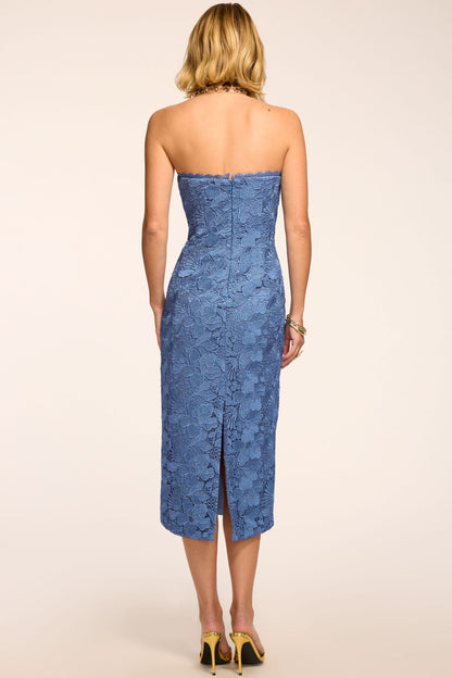 Tessa Lace Strapless Midi Dress