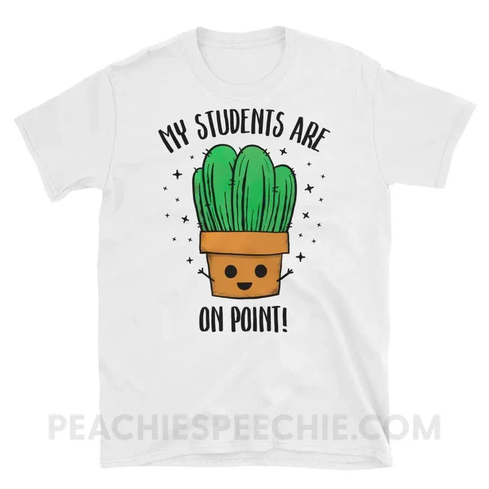 On Point Classic Tee - White / S - T-Shirts & Tops peachiespeechie.com