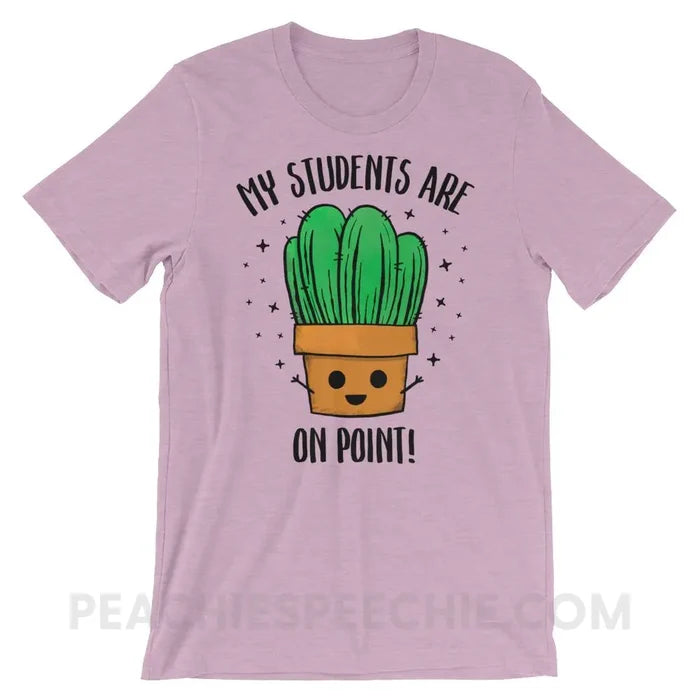 On Point Premium Soft Tee - Heather Prism Lilac / XS - T-Shirts & Tops peachiespeechie.com