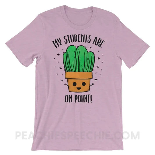 On Point Premium Soft Tee - Heather Prism Lilac / XS - T-Shirts & Tops peachiespeechie.com