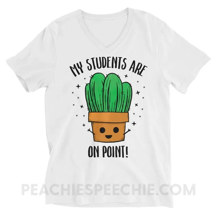 On Point Soft V-Neck - S - T-Shirts & Tops peachiespeechie.com