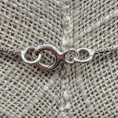 This is a close up of the Sterling Silver spring ring clasp