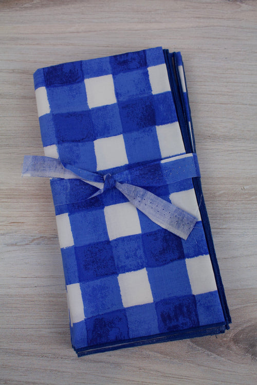 Painted Gingham Napkins