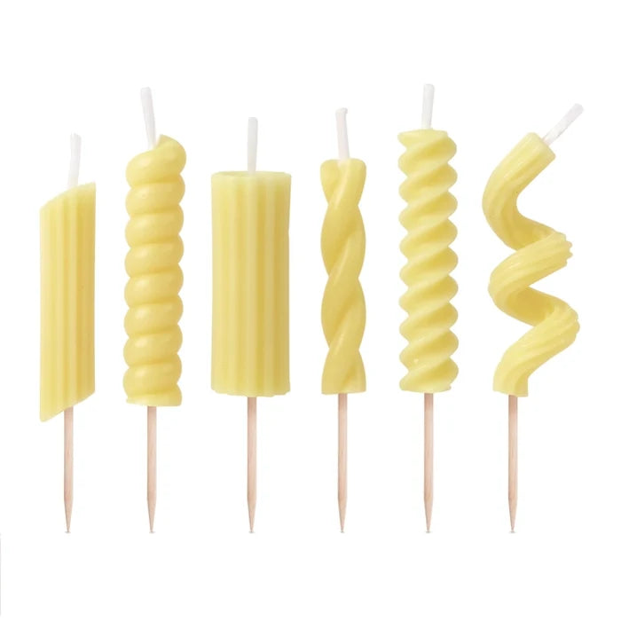 Pasta Party Noodle Birthday Candles