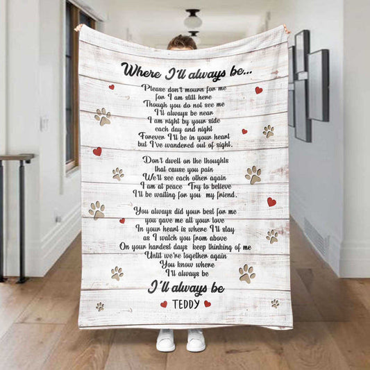 Personalized Dog Loss Gifts In Loving Memory Blankets, Dog Remembrance Gifts