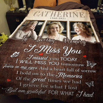 Personalized Memorial Blanket For Loss Of Mother, In Memory Blanket, Personalized Blanket With Pictures, Grief Blanket