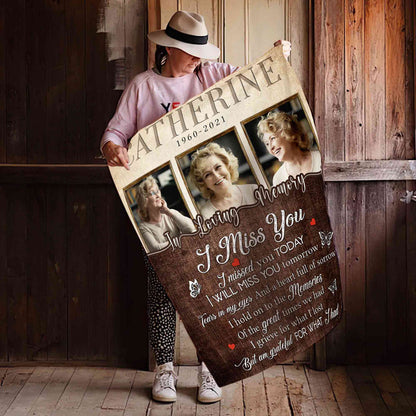 Personalized Memorial Blanket For Loss Of Mother, In Memory Blanket, Personalized Blanket With Pictures, Grief Blanket