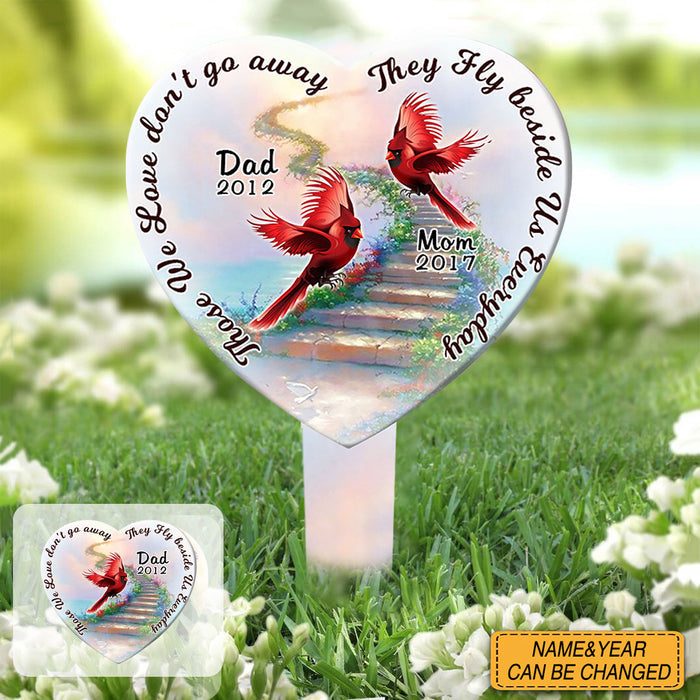 Personalized Those We Love Don't Go Away, They Fly Beside Us Everyday Acrylic Plaque Stake