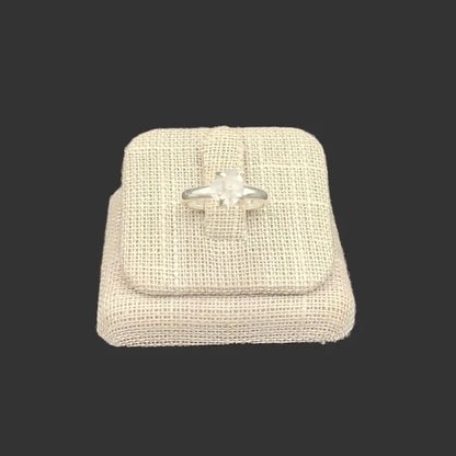 This is an authentic Herkimer diamond on a polished, Sterling Silver band.