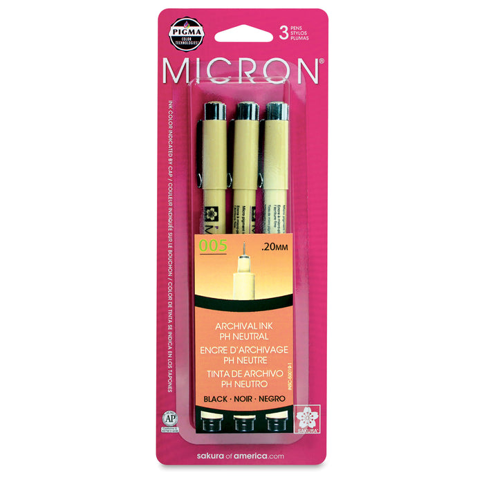 Pigma® Micron - 005 - 3 Set - Black