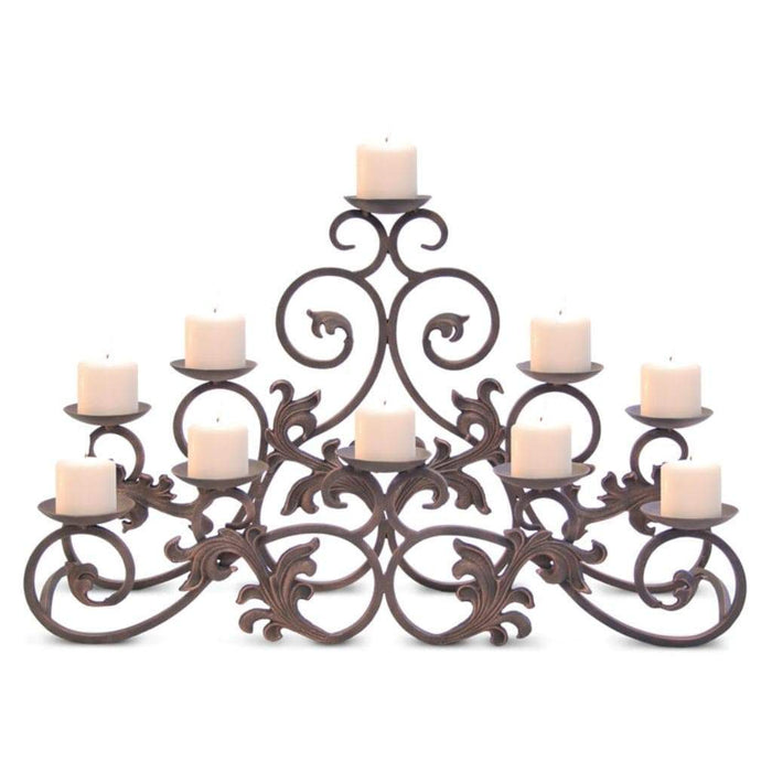 Pilgrim - 30" Distressed Bronze Venice Candelabra