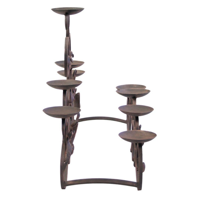 Pilgrim - 30" Distressed Bronze Venice Candelabra