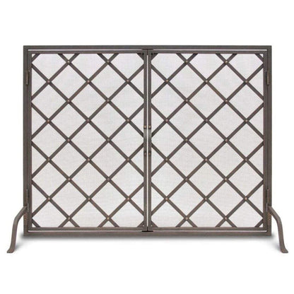 Pilgrim - 42" Distressed Bronze Iron Weave Door Screen