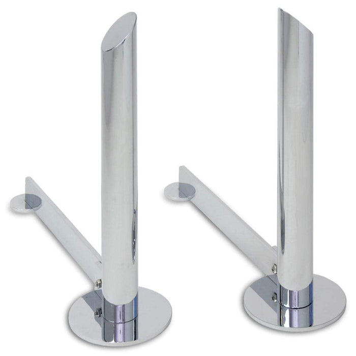 Pilgrim - 5" Polished Nickel Modern Tower Andiron
