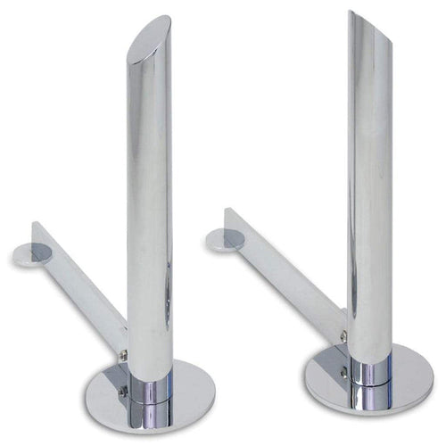Pilgrim - 5" Polished Nickel Modern Tower Andiron