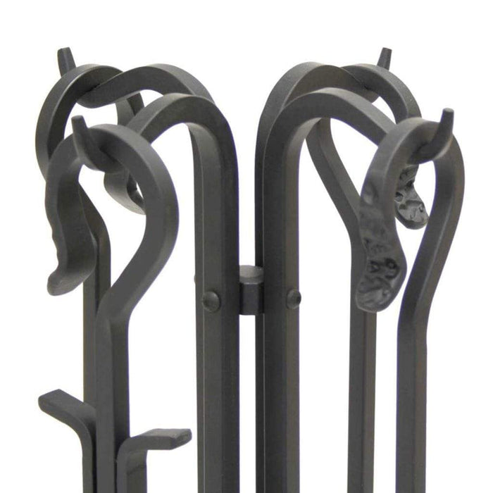 Pilgrim - Black Forged Hearth TS with Corn Broom