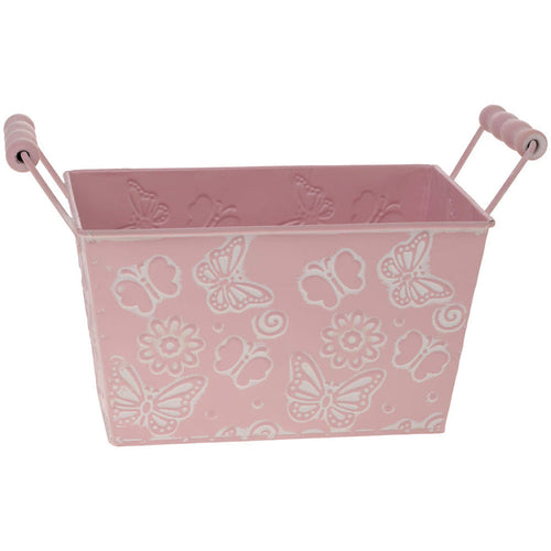 Pink Butterfly Rectangle Tin