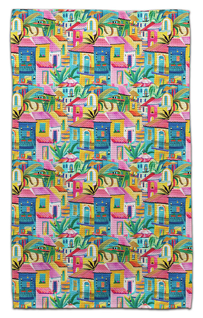 Pink Houses Eco-Friendly Towel - CJ Bella Co.