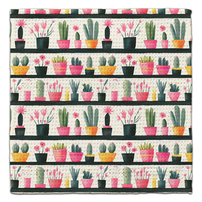 Plants on Shelves Waffle Weave Washcloth - CJ Bella Co.